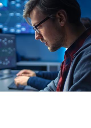 Man working on computer